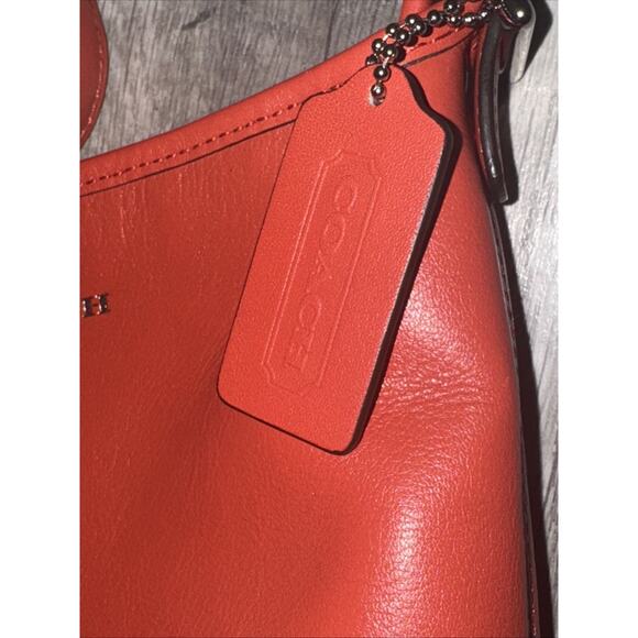 Coach Legacy Leather Mini Duffle Crossbody Bag in Red/Coral 19901 - Picture 5 of 16